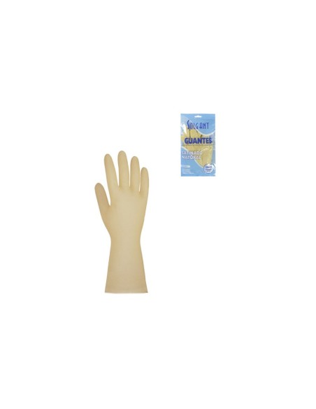 Paq.12par. GUANTE Fregar NATURAL T/P  (12Paq.)