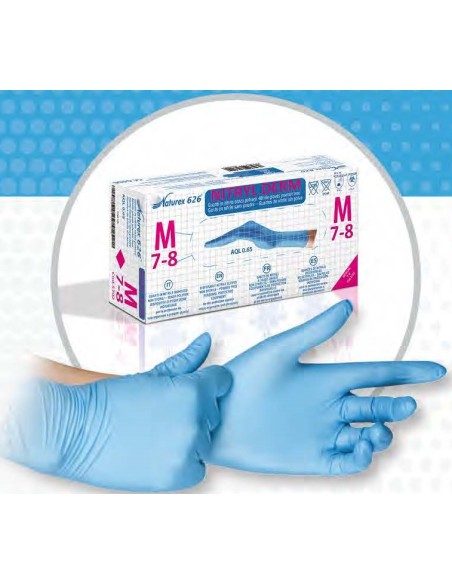 Caja100  GUANTE NITRILO Naturex  4g.T/G Azul (10Cajas)