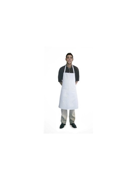 DELANTAL ALGODON BLANCO  75*90cm. Con Peto