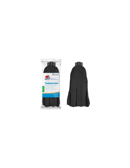 FREGONA TODOTERRENO MICRO-TIRAS 164gs. Negra  (24u.)