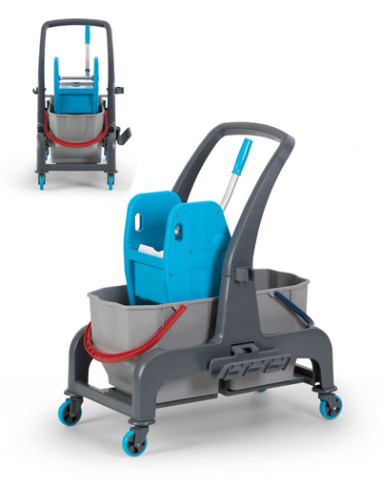EQUIPO FREGADO 2 CUBOS 18L. C/PRENSA -HB-