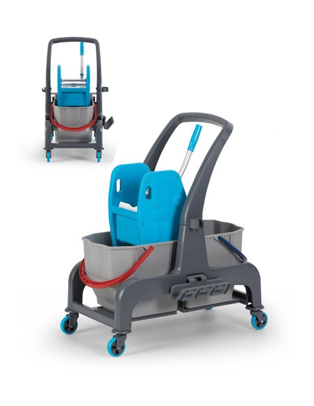 EQUIPO FREGADO 2 CUBOS 18L. C/PRENSA -HB-