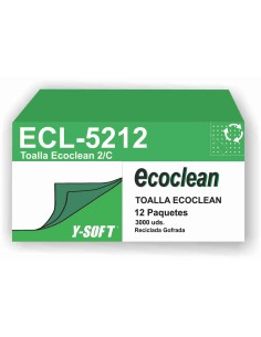 Caja3000. TOALLA MANO Eco-Gof. V-22*21cm. 12paq.* 250uds.