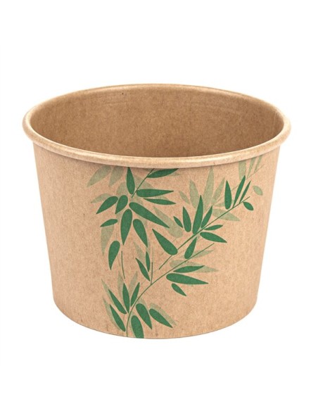 MILLAR TARRINA CARTON KRAFT FEEL GREEN  500cc. 11x8,2 (0.5M)