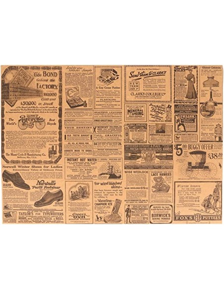 MILLAR HOJAS PAPEL ANTIGRASA News Kraft 31*31cm. (2paq*0.5M)