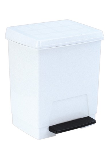 PAPELERA BOSTON PEDAL 25L.  42*30*36 Blanca